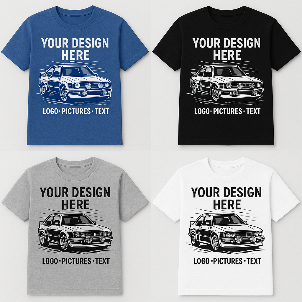 CUSTOM RALLY T-SHIRTS – DESIGN YOUR OWN!